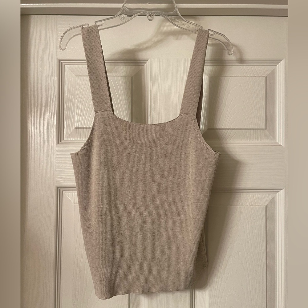 Leith Beige Tank Top Size M